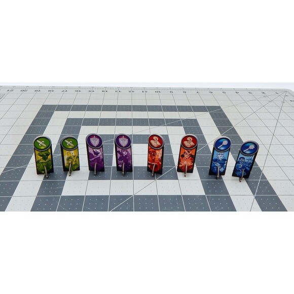 Dungeon Fantasy Board Game D&D Dragons Replacement 8 Hero Standees Game Pieces - Picture 2 of 2